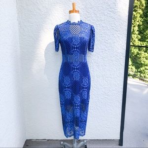 Alexis Delila Midi Lace in Passionate Blue Size M